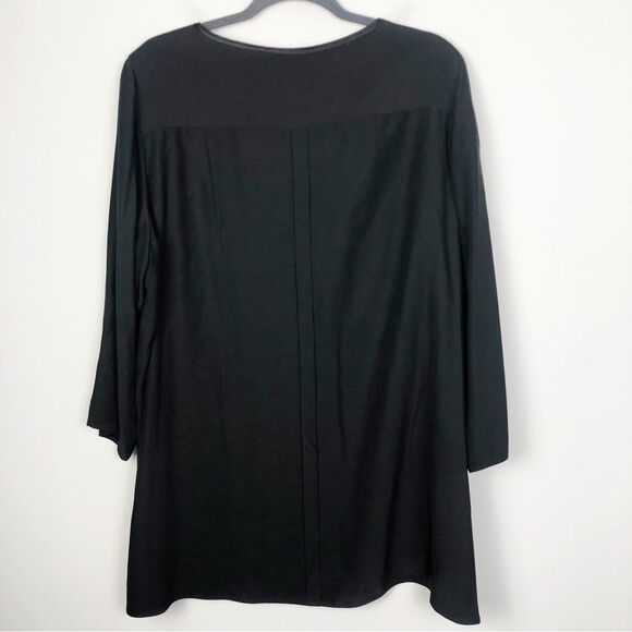 LAFAYETTE 148 | Silk Black Blouse Top Gold Button Detail Women’s Size 2X - Picture 6 of 7